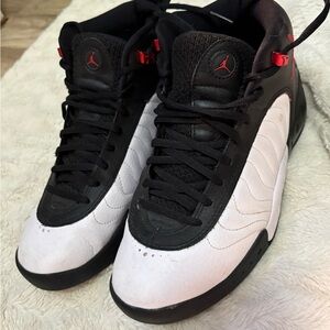 Jordan Men’s Black, White & Red High-Top Basketball Shoes